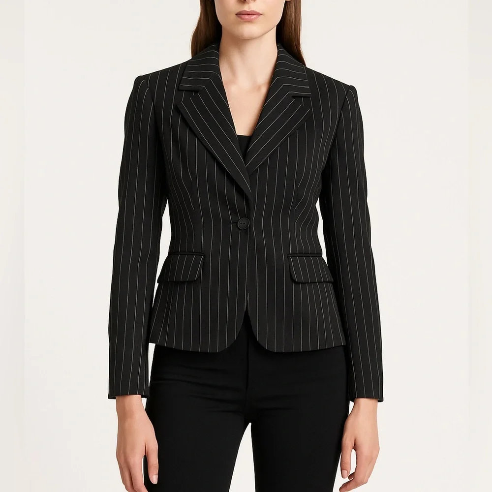 CHRISTIAN DIOR Boutique Galliano Era Pinstripe Wool Blazer Jacket FR44 US12